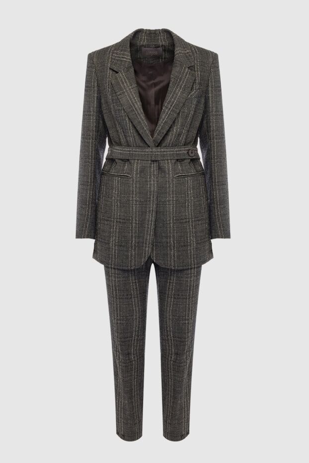 Lorena Antoniazzi women's fitted grey wool suit with jacket and straight trousers
163455 - photo 1