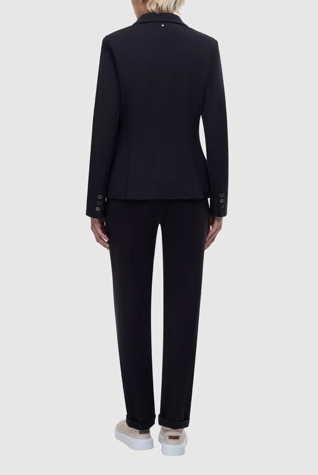 Lorena Antoniazzi women's dark blue double-breasted suit with jacket and tapered trousers
 163456 - photo 3