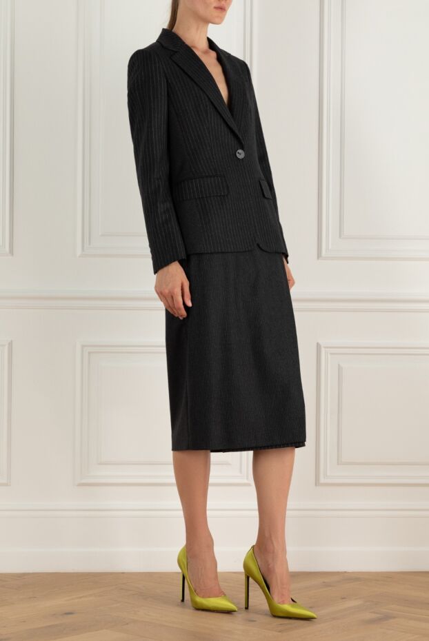 Lorena Antoniazzi costume with a skirt made of wool and elastane gray for women 163459 - photo 3