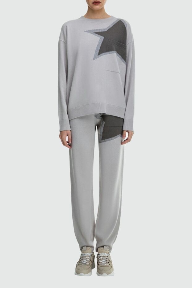 Lorena Antoniazzi women's light knitted suit with a large star pattern
 163474 - photo 2