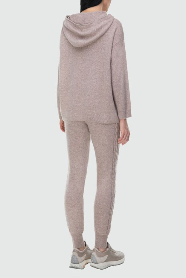 Cashmere & Silk Milano beige cashmere knit suit with hood and cable pattern
 163532 - photo 3