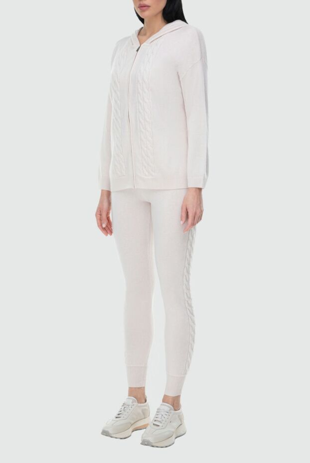 Cashmere & Silk Milano women's beige cashmere suit with a braid pattern
 163533 - photo 2