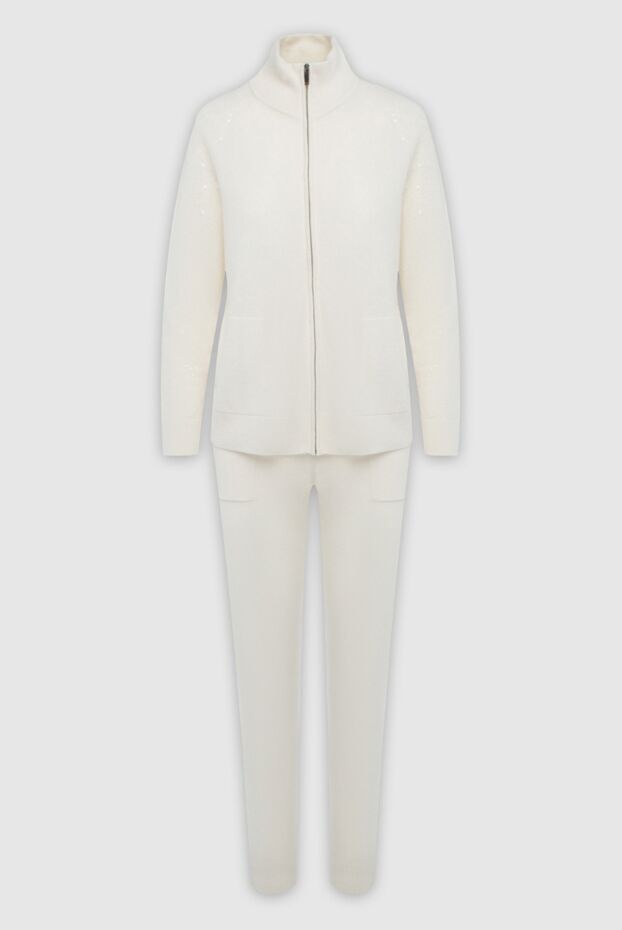 Cashmere & Silk Milano women's cashmere suit with stand-up collar, milky
163537 - photo 1