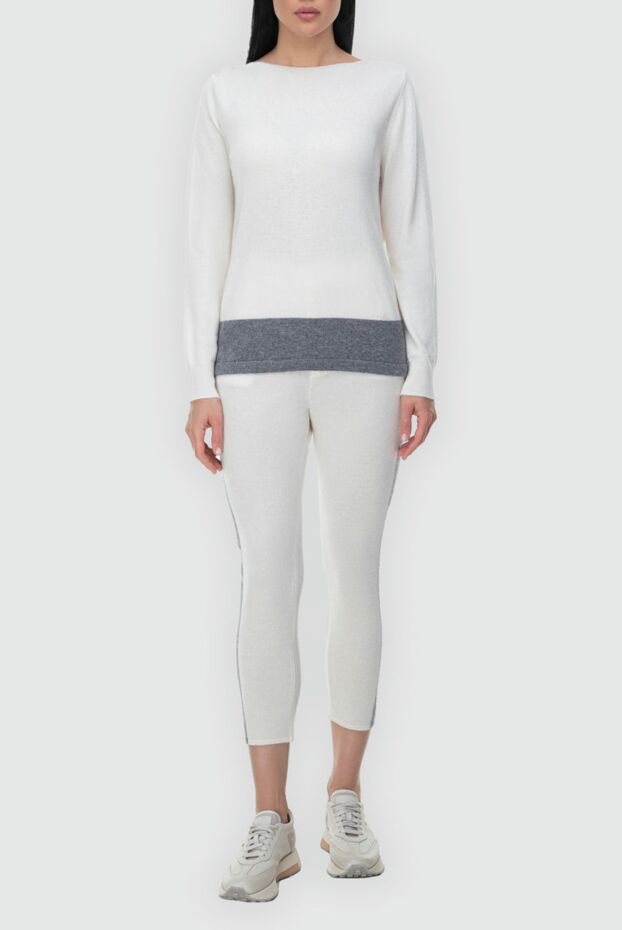 Cashmere & Silk Milano cashmere suit white with gray contrasting inserts
 163539 - photo 2
