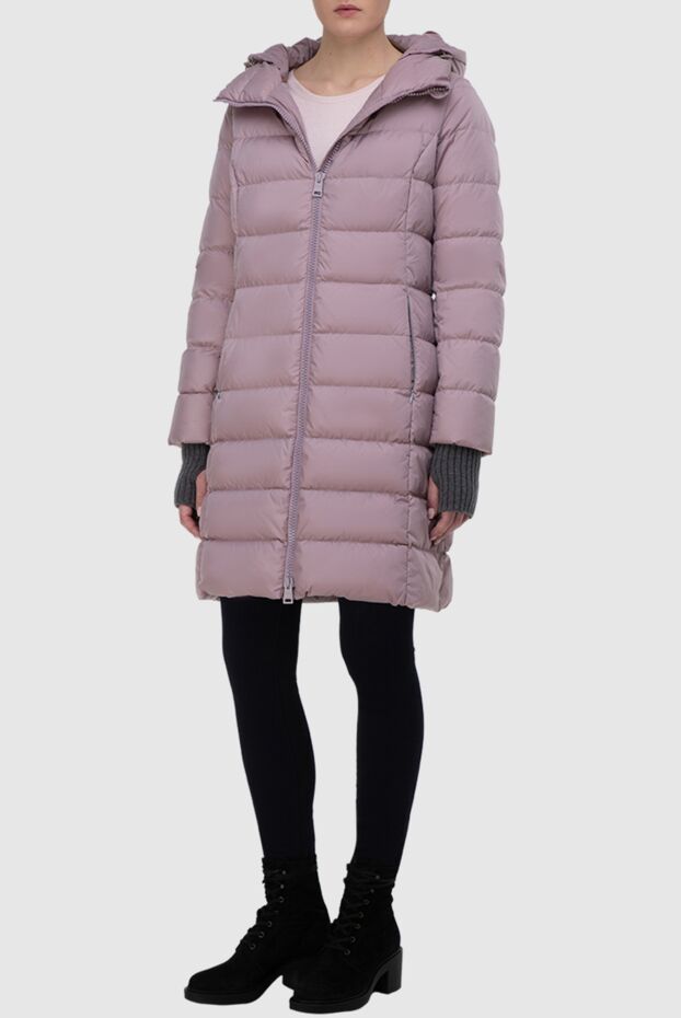 Herno pink elongated down jacket with a hood and glove-cuffs
 163571 - photo 2