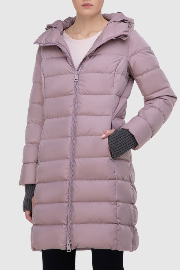 Herno pink elongated down jacket with a hood and glove-cuffs
 163571 - photo 3