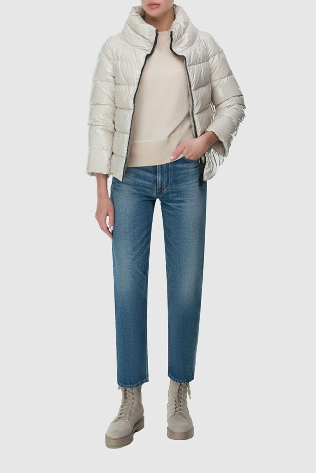 Herno white straight-cut down jacket with a voluminous stand-up collar
 163573 - photo 2