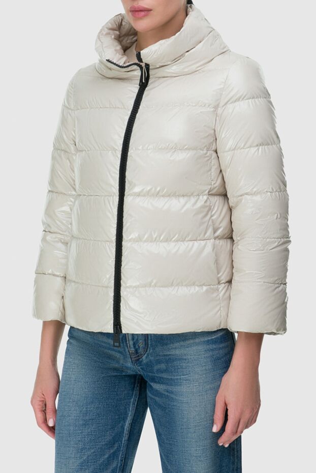 Herno white straight-cut down jacket with a voluminous stand-up collar
 163573 - photo 3