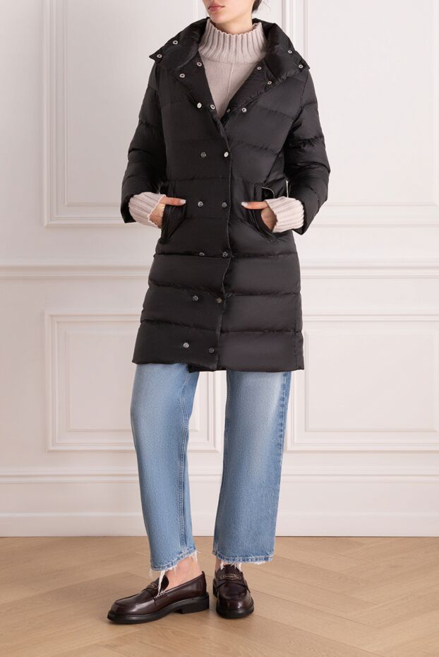 Max&Moi quilted black puffer jacket with a high collar and snap fastening 163585 - photo 2