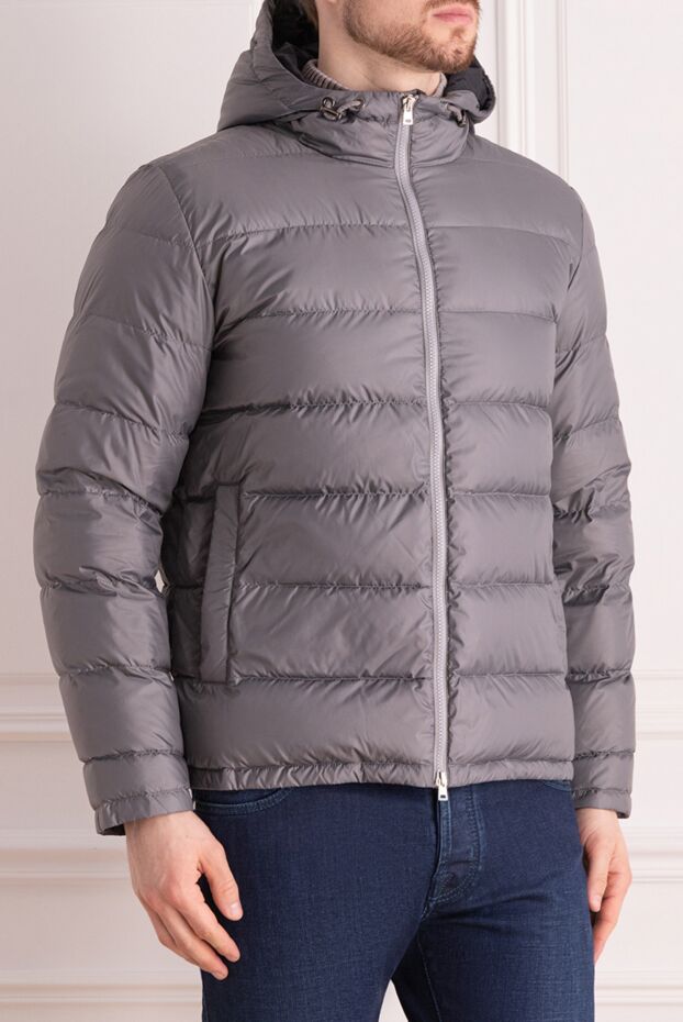 Panicale күзгі-қысқы маусымға арналған капюшоны және жеңіл оқшаулағышы бар ерлер сұр мамығы
 163639 - фото 3