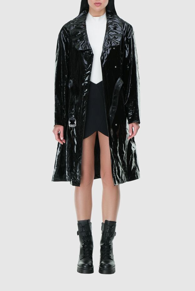 Isabel Marant black linen and polyurethane raincoat for women. 163663 - photo 3