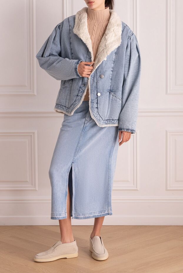 Isabel Marant denim jacket with insulated lining and asymmetrical button closure 163670 - photo 2
