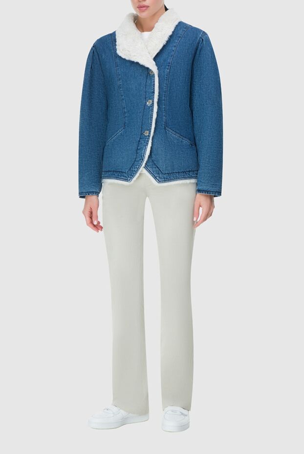 Isabel Marant denim jacket with fur, asymmetrical fastening and pockets
 163671 - photo 3