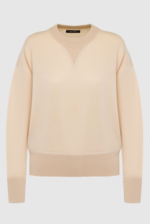 Isabel Marant beige women’s wool jumper with a simulated v-neck 163677 - photo 1