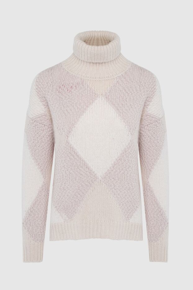 Peserico light pink women’s jumper with a diamond pattern 163712 - photo 1
