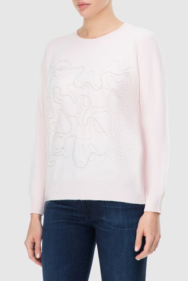 Peserico pink women’s jumper with a wavy pattern 163720 - photo 3