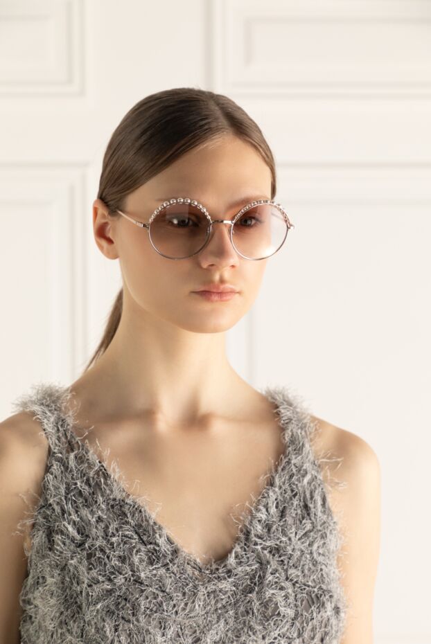 Chanel рамадағы моншақтары бар қызғылт әйелдер көзілдірігі 163780 - фото 2