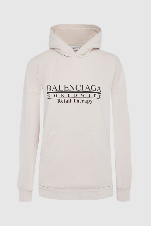 Balenciaga cotton hoodie white with worldwide retail therapy print 163893 - photo 1