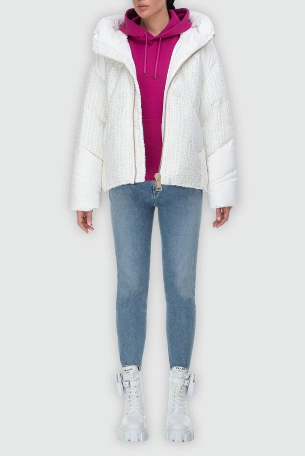 Saint Laurent cotton hoodie pink women's with logo on chest and kangaroo pocket 163905 - photo 2