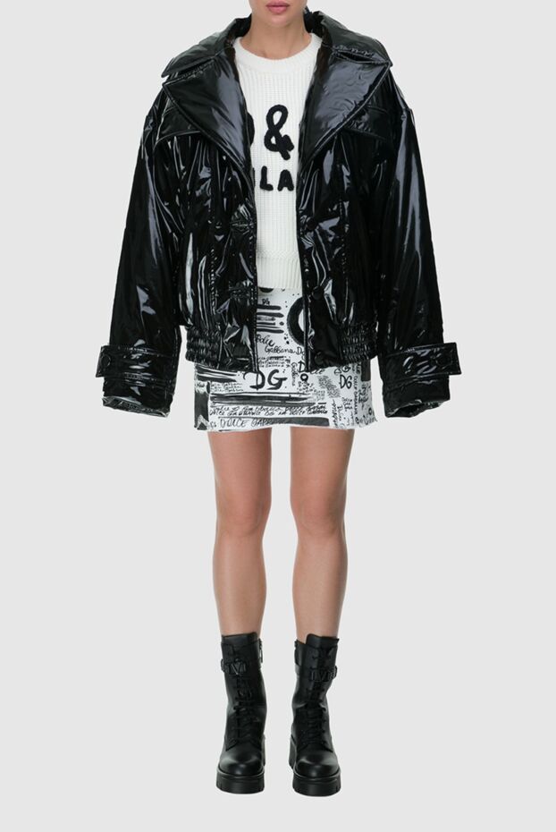 Dolce & Gabbana women's down jacket made of polyester and polyurethane black 163932 - photo 2