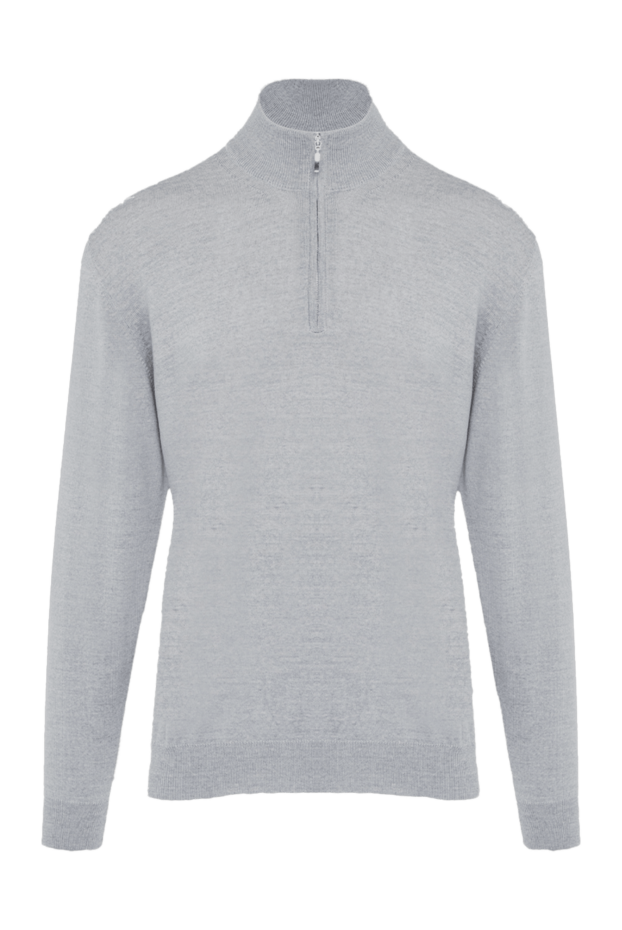 Cesare di Napoli light grey wool troyer for men 164025 - photo 1