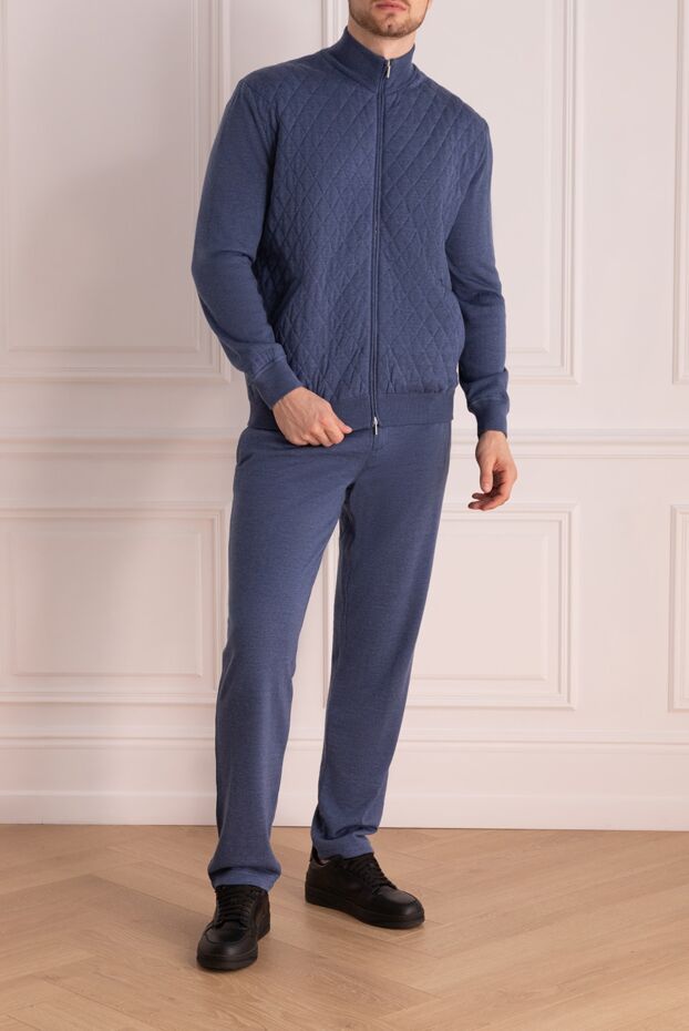 Cesare di Napoli sports suit for men made of wool blue 164035 - photo 2