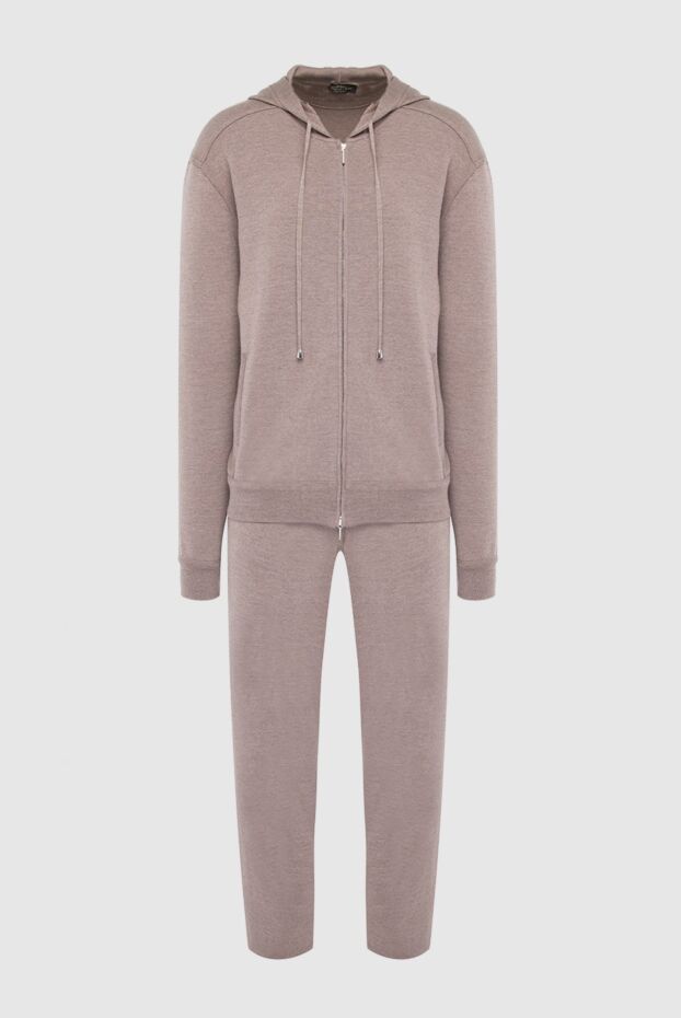 Cesare di Napoli men’s beige wool tracksuit with hood 164043 - photo 1