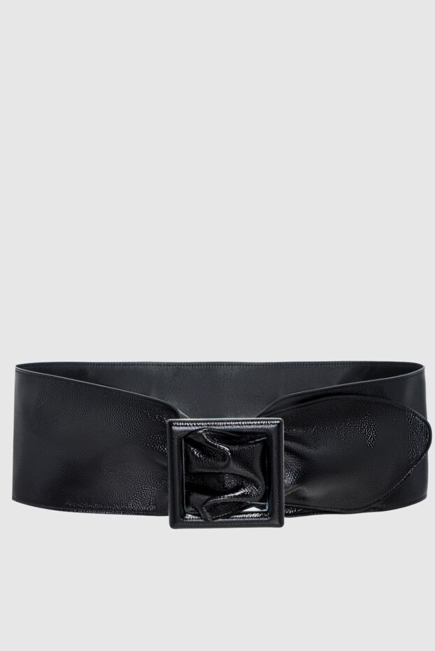 Saint Laurent women's wide black leather belt 164197 - photo 1