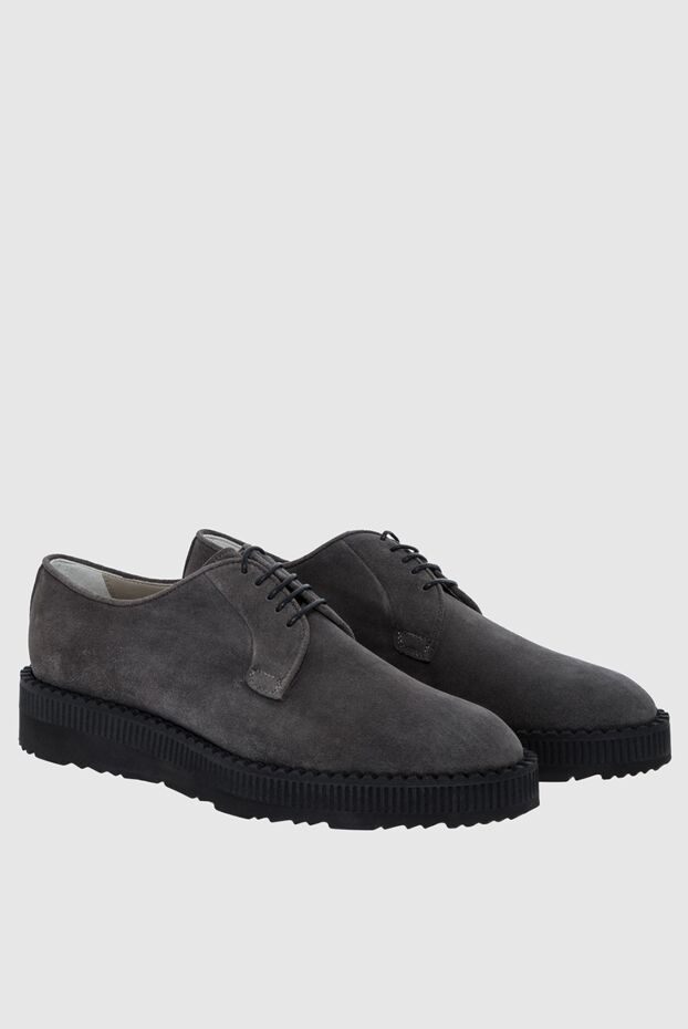 Kiton grey suede derby shoes with wide ribbed platform
 164231 - photo 3