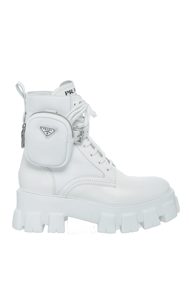 Prada women's white boots with a logo pouch 164342 - photo 1