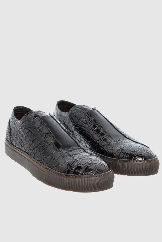 Doucal`s crocodile leather slip-ons brown men's 164452 - photo 3