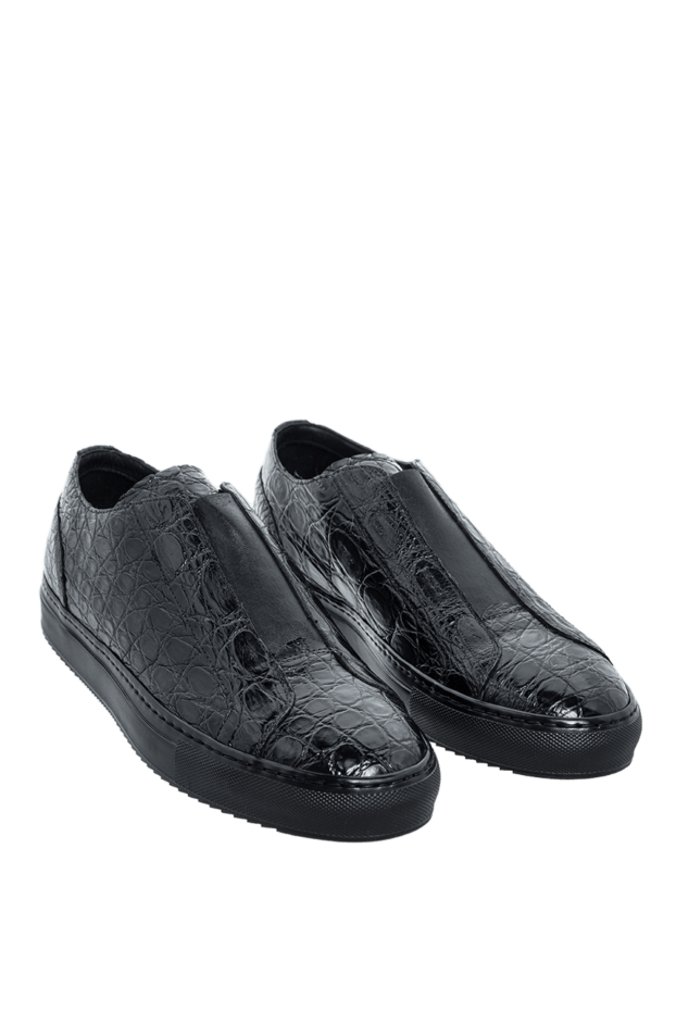 Doucal`s crocodile leather slip-ons black for men 164453 - photo 3