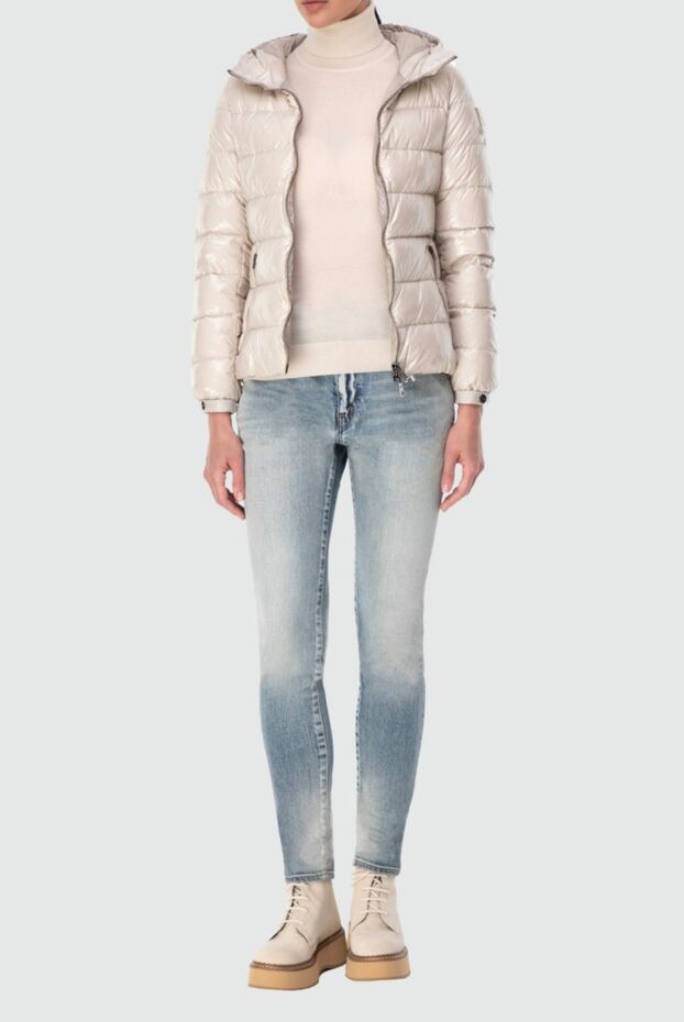 Herno shortened milky down jacket with hood and belt
 164468 - photo 2