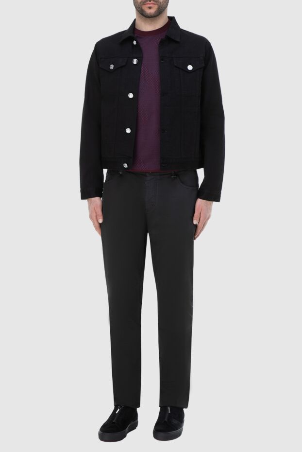 Billionaire denim jacket made of wool and elastane black for men 164473 - photo 2