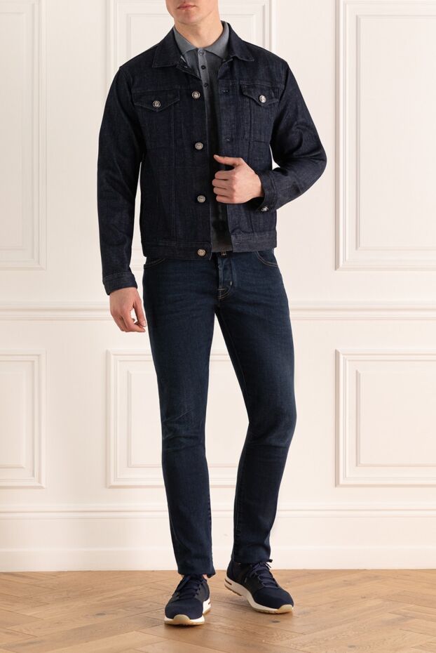 Billionaire denim jacket made of wool and elastane blue for men 164474 - photo 2