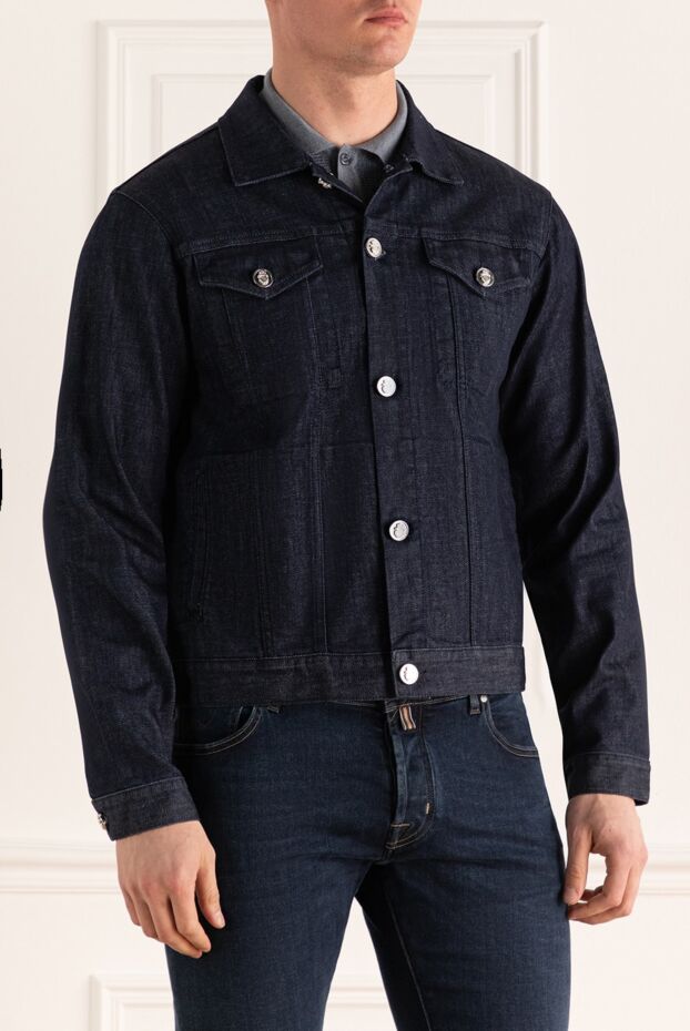 Billionaire denim jacket made of wool and elastane blue for men 164474 - photo 3