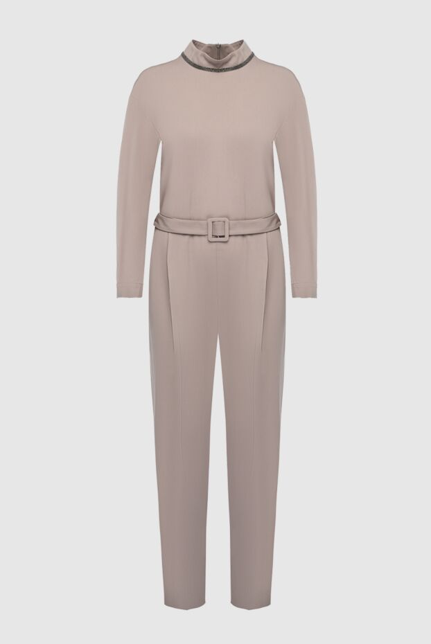 Fabiana Filippi women's jumpsuit made of beige wool with a stand-up collar
164501 - photo 1