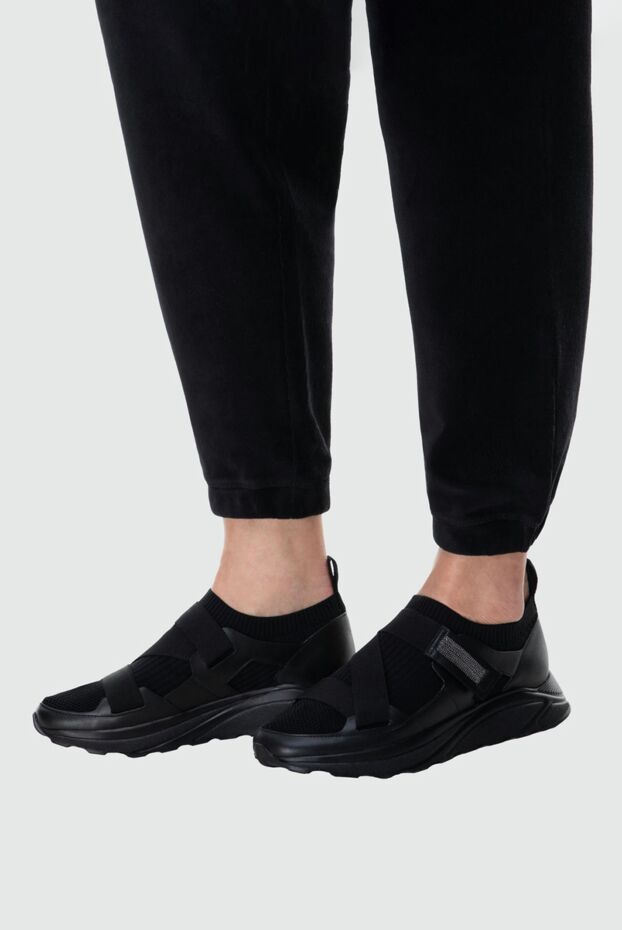 Fabiana Filippi women's sneakers with elastic straps in black 164515 - photo 2