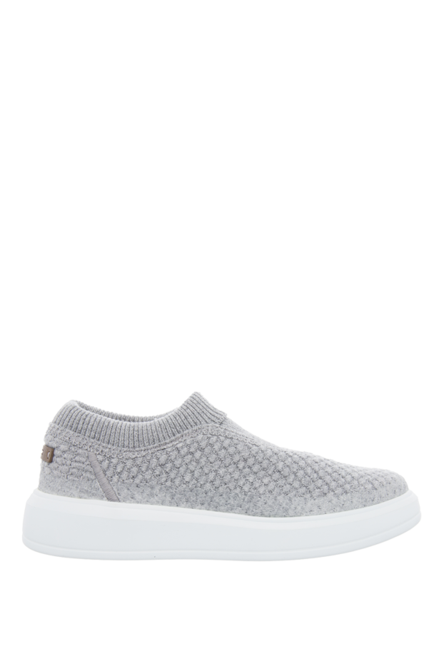 Peserico women's sneakers with a textured surface in gray 164610 - photo 1
