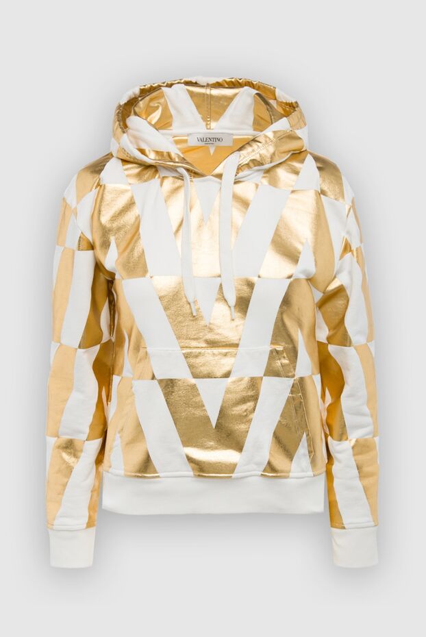 Valentino әйелдерге арналған ақ түсті мақтадан жасалған капюшон 164624 - фото 1
