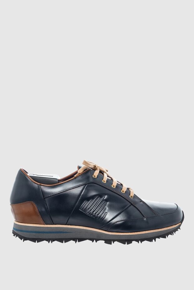 Zilli blue smooth leather sneakers with contrast heel and side stitching
164697 - photo 1