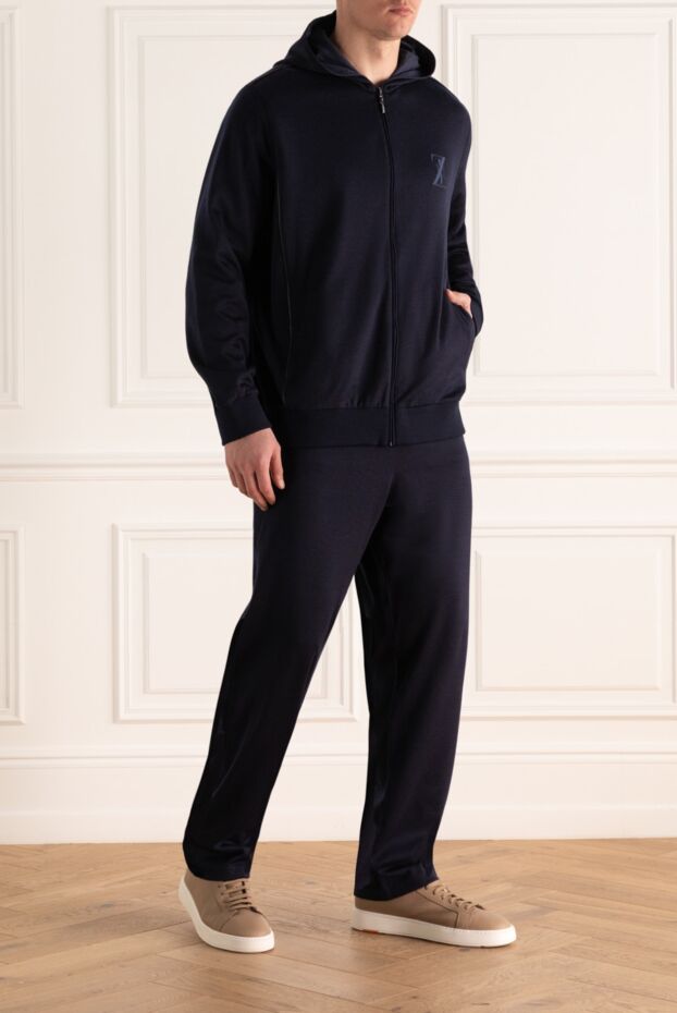 Zilli sports suit for men made of cotton, polyamide, cashmere and silk blue 164774 - photo 3