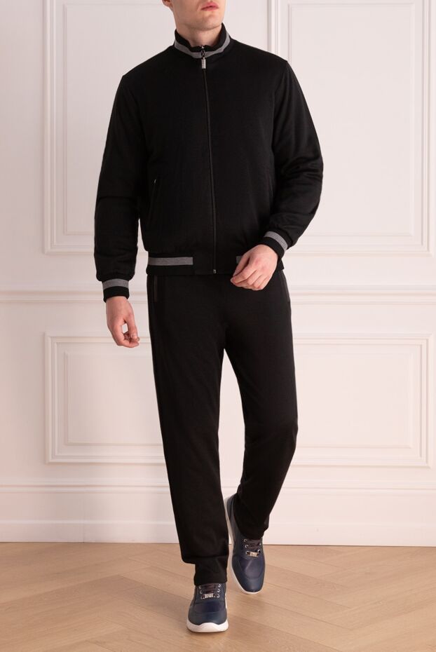 Zilli men’s black tracksuit with reversible hoodie decorated with logo 164776 - photo 2