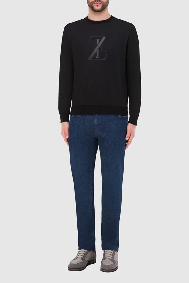 Zilli black men's silk, cashmere and cotton jumper 164840 - photo 2