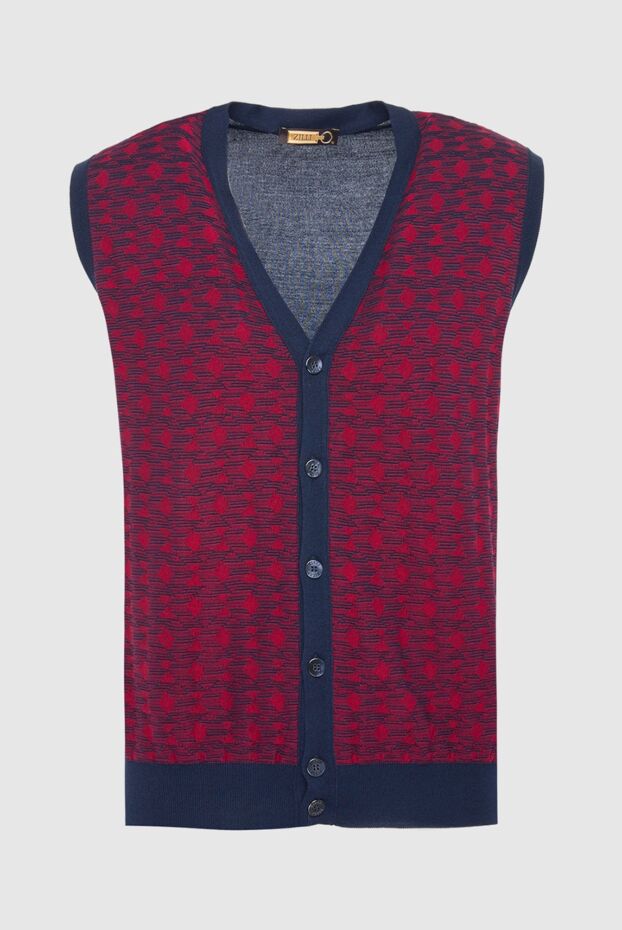 Zilli men's vest made of cotton and silk red 164858 - photo 1