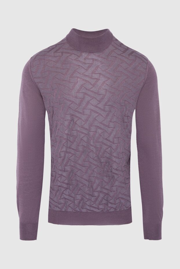 Zilli men's high-collar stand-up jumper made of cashmere and silk pink 164895 - photo 1