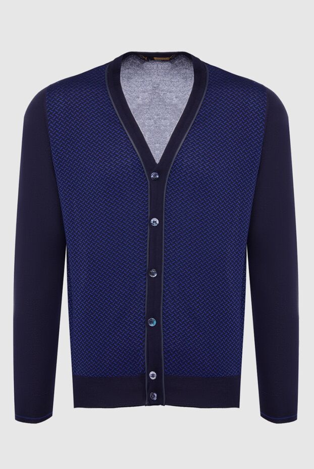 Zilli men's cashmere and silk cardigan in navy blue
164930 - photo 1