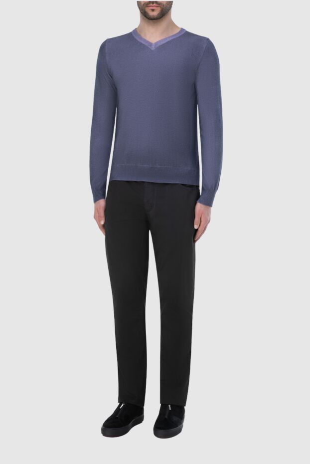 Zilli purple jumper with v-neck for men 164945 - photo 2
