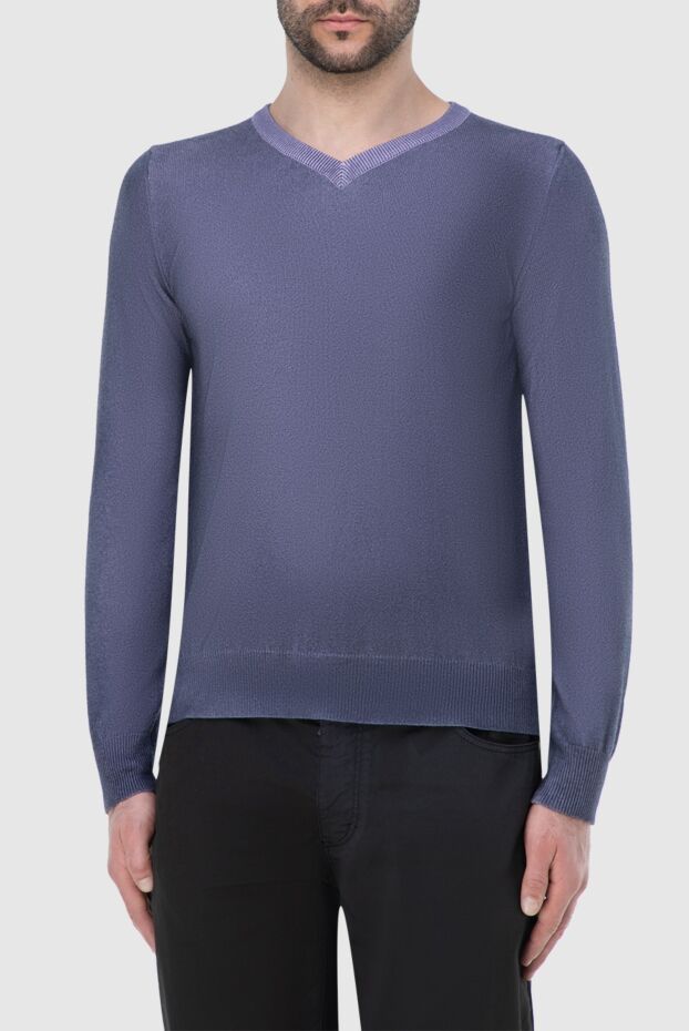 Zilli purple jumper with v-neck for men 164945 - photo 3
