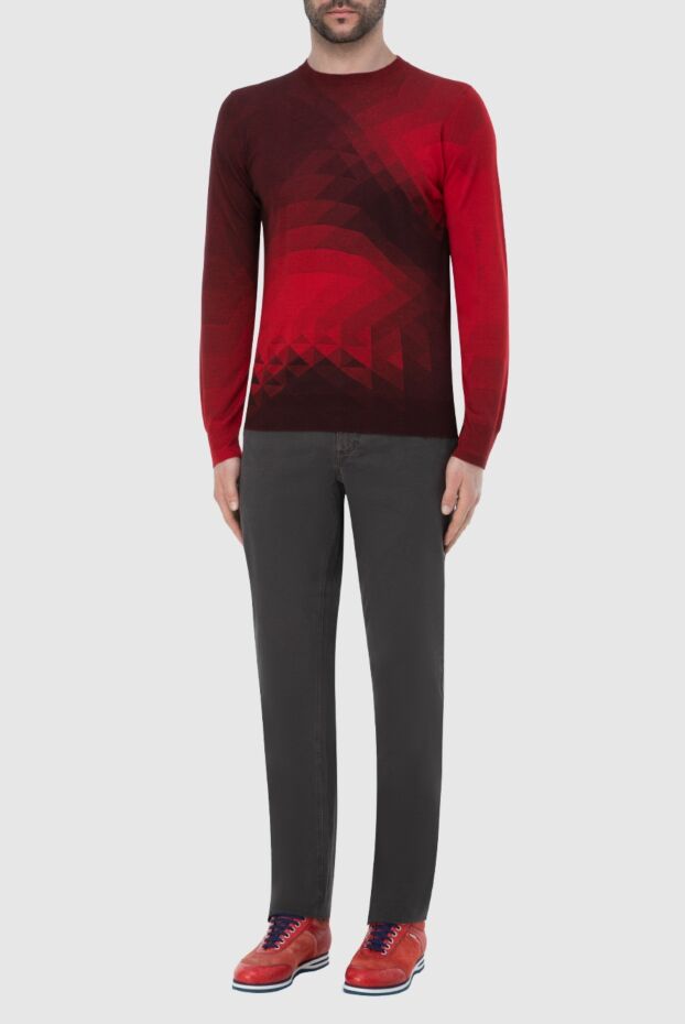 Zilli men's red cashmere, wool and silk jumper 164965 - photo 2